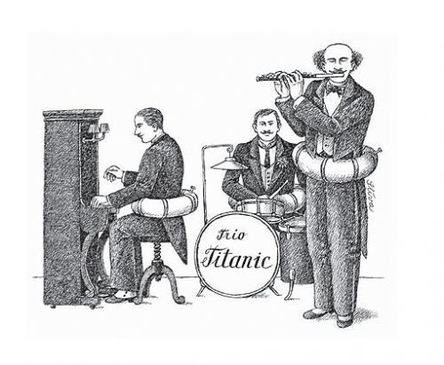 Cartoon: Trio Titanic (medium) by Jiri Sliva tagged blues,music,trio