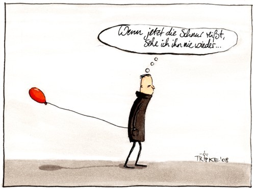 Cartoon: ... (medium) by TRIPKE tagged verlustangst,schnur