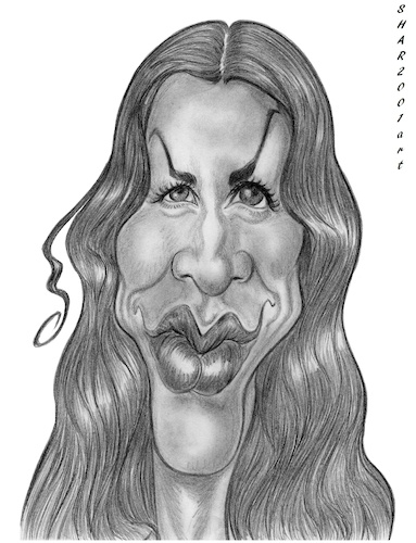 Cartoon: Alanis Morissette (medium) by shar2001 tagged caricature,alanis,morissette,canada,singer