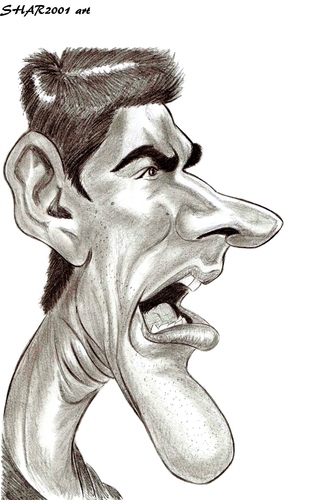 Cartoon: Novak Djokovic (medium) by shar2001 tagged djokovic,novak,caricature