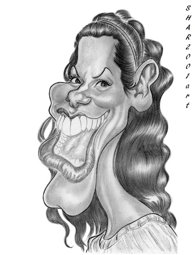 Cartoon: Sandra Bullock (medium) by shar2001 tagged caricature,sandra,bullock