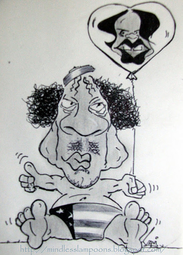 Cartoon: Muammar Gadaffi (medium) by mindpad tagged gadafi,muammar
