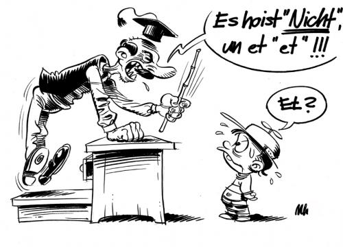 Cartoon: e.t. (medium) by herr Gesangsverein tagged schule