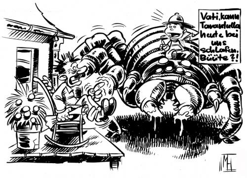 Cartoon: tarantula (medium) by herr Gesangsverein tagged monster