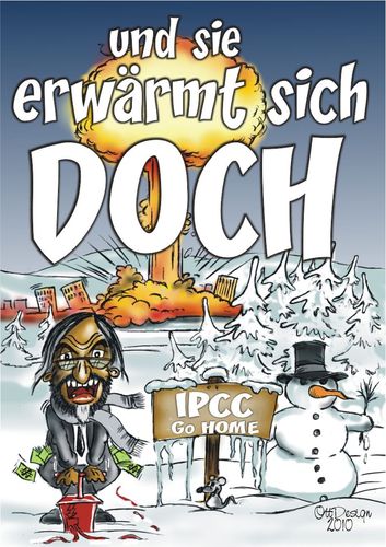Cartoon: Ende der Diskussion (medium) by BARHOCKER tagged climate,gate,ipcc,pachauri,winter