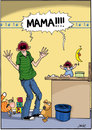 Cartoon: Mama!!! (small) by andre sedlaczek tagged mama,papa,baby,erziehung,eltern