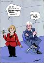 Cartoon: Wiederwahl 2009 (small) by andre sedlaczek tagged kanzlerkandidat merkel steinmeier bundestagswahl