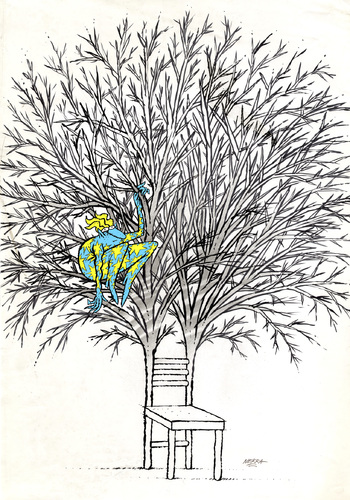 Cartoon: the Chair... (medium) by Nekra tagged te,chair