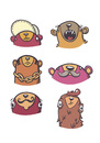 Cartoon: Bear character Heads Pt. 2 (small) by Playa from the Hymalaya tagged bär,bear,bären,bears,charaktere,characters,comic