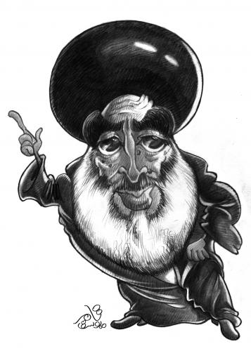 Cartoon: Grand Ayatollah Ali al-Sistani (medium) by tamer_youssef tagged grand,ayatollah,ali,al,sistani,iraq,iran,politics,religion,catoon,caricature,portrait,pencil,art,sketch,by,tamer,youssef,egypt