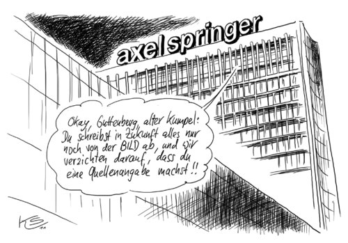 Cartoon: Bild zitieren... (medium) by Stuttmann tagged guttenberg,doktortitel,plagiat,abschreiben,bild,springer,doktorarbeit,guttenberg,doktortitel,plagiat,abschreiben,bild,springer,doktorarbeit