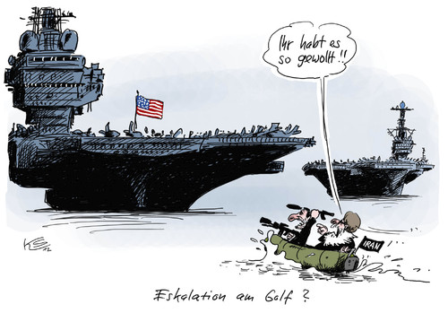 Cartoon: Eskalation (medium) by Stuttmann tagged öl,golf,iran,ahamdinedschad,erdöl