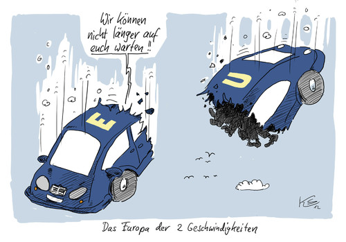 Cartoon: Europa (medium) by Stuttmann tagged spanien,griechenland,sparkurs,finanzkrise,eu,europa