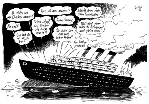 Cartoon: Feuer (medium) by Stuttmann tagged griechenlandhilfe,eu,griechenlandhilfe,eu,griechenland,finanzkrise,wirtschaftskrise