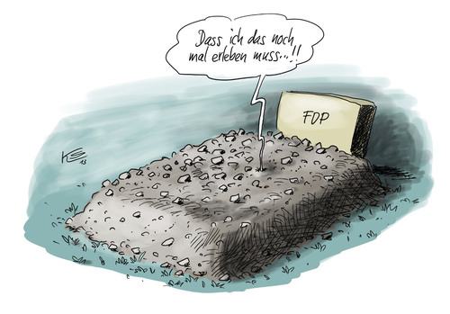 Cartoon: Grab (medium) by Stuttmann tagged fdp,2013,bundestagswahl,wahlen
