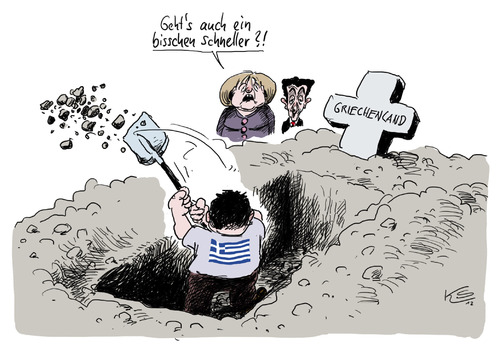 Cartoon: Griechenland (medium) by Stuttmann tagged griechenland,sparpaket,eu,merkel