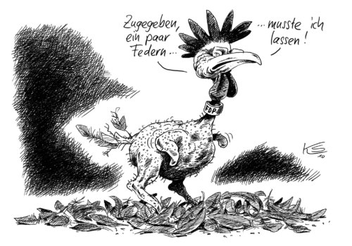 Cartoon: Hahn (medium) by Stuttmann tagged fdp,fdp,partie,parteien,gockel,hahn,vogel