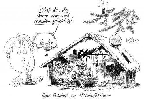 Cartoon: Krippe (medium) by Stuttmann tagged weihnachten,rezession,wirtschaftskrise,konjunktur,2009,armut,weihnachten,rezession,wirtschaftskrise,konjunktur,2009,armut,arm,wirtschaft,finanzkrise,finanzen,geld,pleite,schulden,krippe