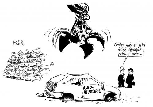 Cartoon: Leider... (medium) by Stuttmann tagged abwrackprämie,autoindustrie,rettungspaket,abwrackprämie,autoindustrie,rettungspaket,industrie,autos,auto,prämie
