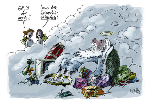 Cartoon: Müde (medium) by Stuttmann tagged weihnachten