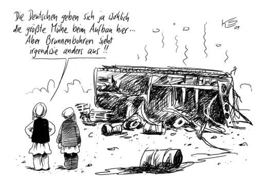 Cartoon: Mühe... (medium) by Stuttmann tagged afghanisan,bundeswehreinsatz,afghanistan,bundeswehr,einsatz,militär,soldaten,krieg