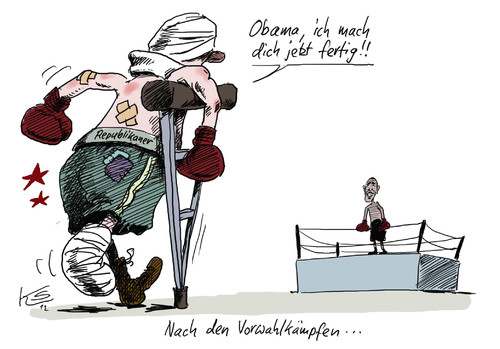 Cartoon: Obama (medium) by Stuttmann tagged usa,wahlkampf,obama,republikaner,demokraten
