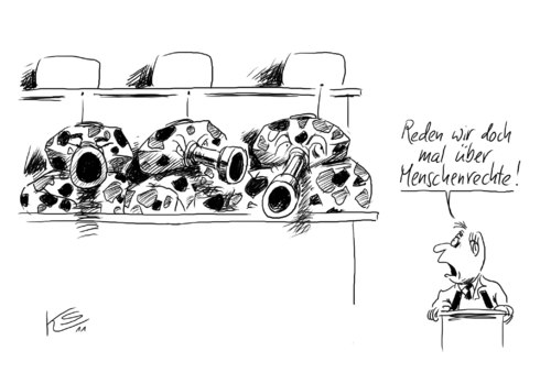 Cartoon: Panzer (medium) by Stuttmann tagged panzer,militär,menschenrechte,panzer,militär,menschenrechte