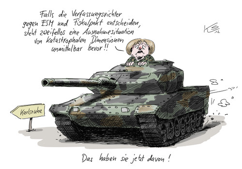 Cartoon: Panzer (medium) by Stuttmann tagged verf