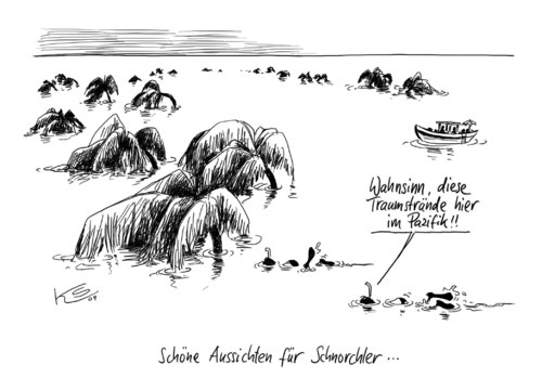 Cartoon: Schnorcheln... (medium) by Stuttmann tagged klimawandel,pazifik,climate,change,klimawandel,pazifik,klima,umwelt,natur,globale erwärmung,meer,insel,hochwasser,überschwemmung,globale,erwärmung