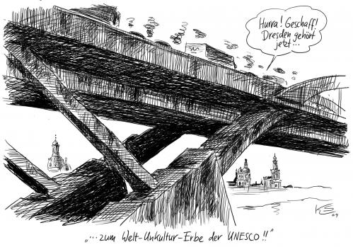 Cartoon: Unkultur (medium) by Stuttmann tagged dresden,weltkulturerbe,unesco,dresden,weltkulturerbe,unesco,deutschland,kulturerbe
