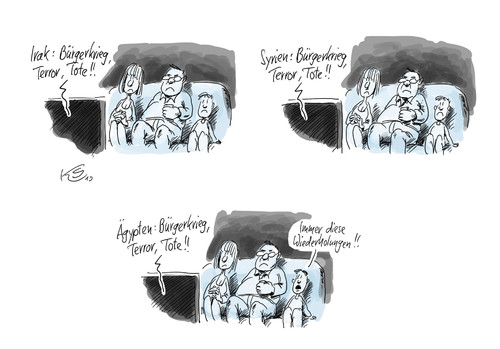 Cartoon: Wiederholungen (medium) by Stuttmann tagged irak,syrien,ägypten
