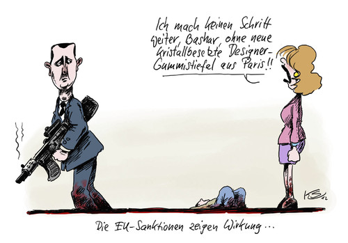 Cartoon: Wirkung (medium) by Stuttmann tagged assad,syrien,eu