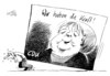 Cartoon: Kraft (small) by Stuttmann tagged cdu merkel wahlen kanzlerin
