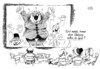 Cartoon: Nervig... (small) by Stuttmann tagged merkel,wm,fussball,tv,werbung