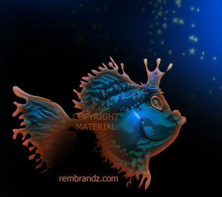 Cartoon: My King Goldfish (medium) by remyfrancis tagged mascot,characterisation,fish,digital,art,drawing,fantasy