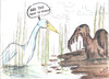 Cartoon: Gulf BP Oil Disaster (small) by remyfrancis tagged oil,sleek,bp,gulf,og,mexico,pelikan,pollution,wildlife,destroyed