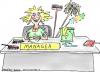 Cartoon: manager putzfrau cleaninglady (small) by martin guhl tagged manager,putzfrau,cleaninglady
