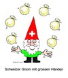 Cartoon: swiss gnom final hand jonglieren (small) by martin guhl tagged swiss,gnom,final,hand,jonglieren,geld