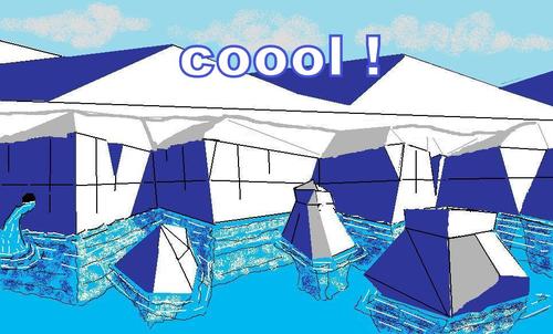 Cartoon: Eisberge (medium) by tobelix tagged eisberge,icerocks,sommer,summer,kühl,cool,klimaanlage,air,condition,tobelix