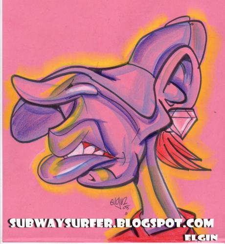 Cartoon: pink homie two (medium) by subwaysurfer tagged cartoon,caricature,boy,man