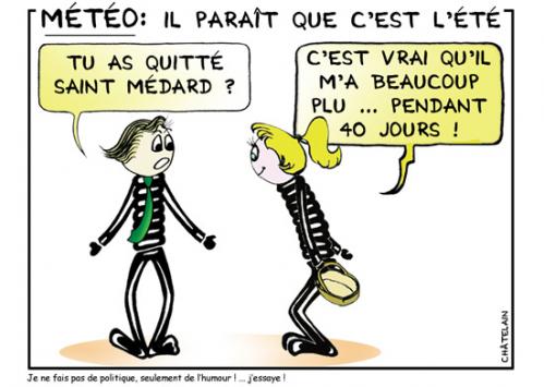 Cartoon: L a  METEO (medium) by chatelain tagged humour,meteo,pluie,soleil