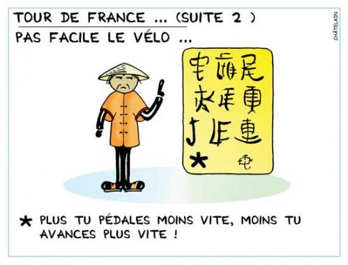 Cartoon: Le TOUR de FRANCE suite 2 (medium) by chatelain tagged humour,tour,france,cyclistes
