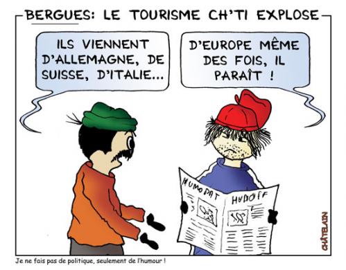Cartoon: Le tourisme ch ti (medium) by chatelain tagged humour,bergues,tourisme