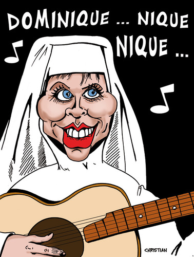 Cartoon: Apres soeur Sourire ... (medium) by CHRISTIAN tagged sinclair,anne,dsk