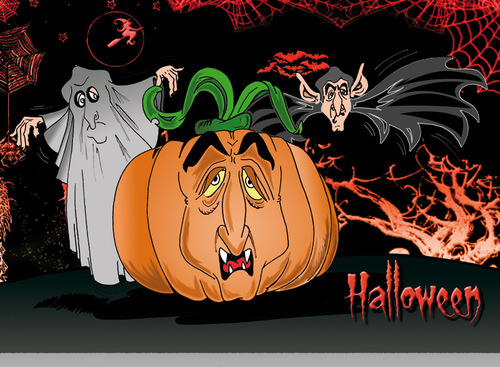 Cartoon: Halloween ... (medium) by CHRISTIAN tagged sarko,halloween