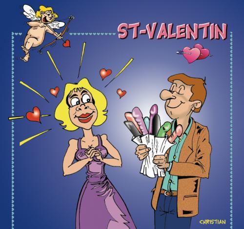 Cartoon: jeu saint valentinalentin ... (medium) by CHRISTIAN tagged jeu,