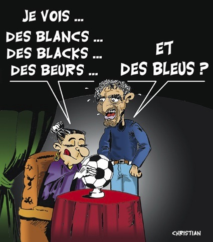 Cartoon: MONDIAL 2010 ... (medium) by CHRISTIAN tagged mondial,fifa,afriquee,du,sud,bleus,france