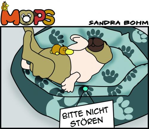 Cartoon: Mops (medium) by Sandra tagged dog,pet,mops,hund
