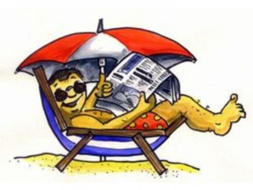 Cartoon: Zeitung - Newspaper (medium) by Abonaut tagged strand,urlaub,sonnenschirm,lesen,zeitung,tageszeitung,tbm,papertown,abovalley