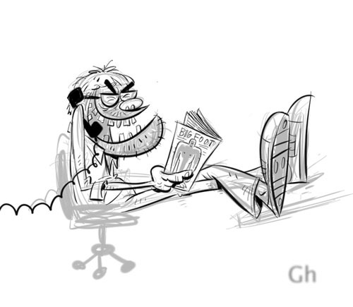 Cartoon: Co-worker (medium) by Gordon Hammond tagged drawing,illustration